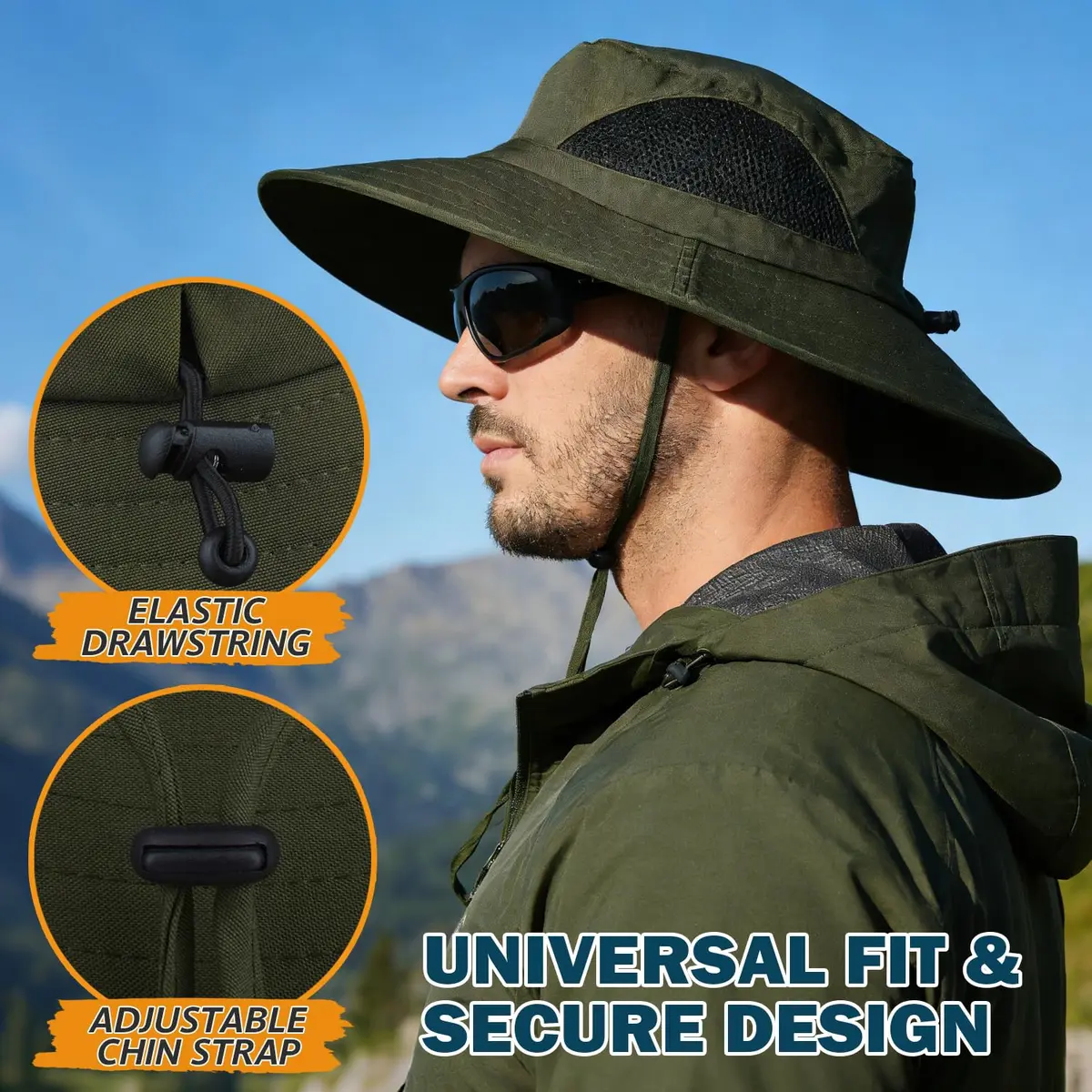 EINSKEY Wide Brim Sun Hat, UPF 50+ UV Protection Waterproof Packable Bucket Hat for Men & Women - view 4