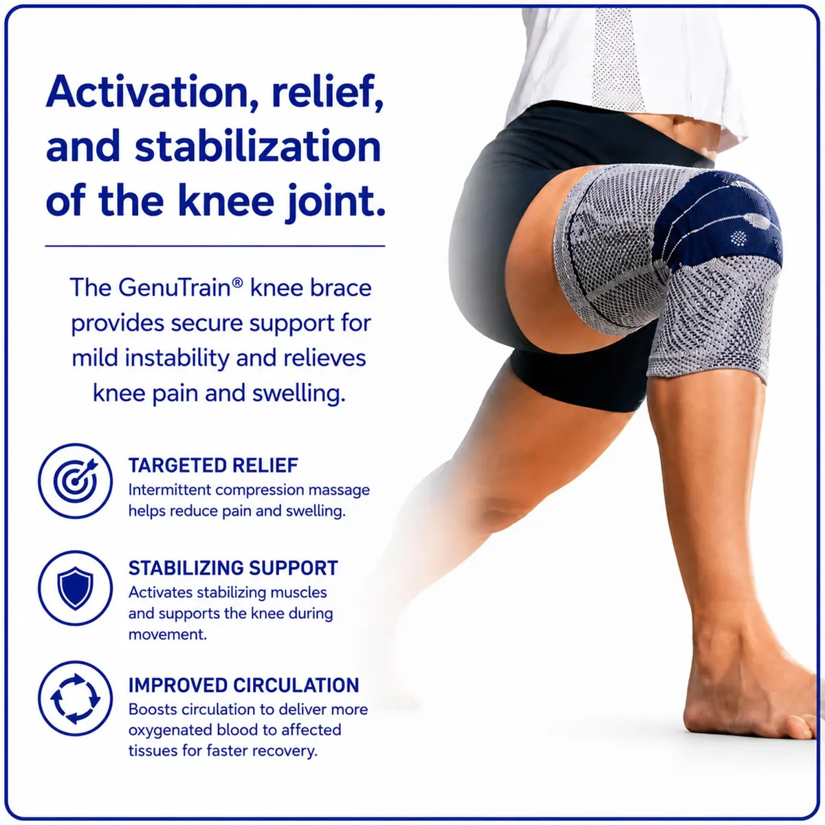 Bauerfeind GenuTrain Knee Brace Size 3 (Black) | Targeted Support for Pain Relief and Stabilization - view 5