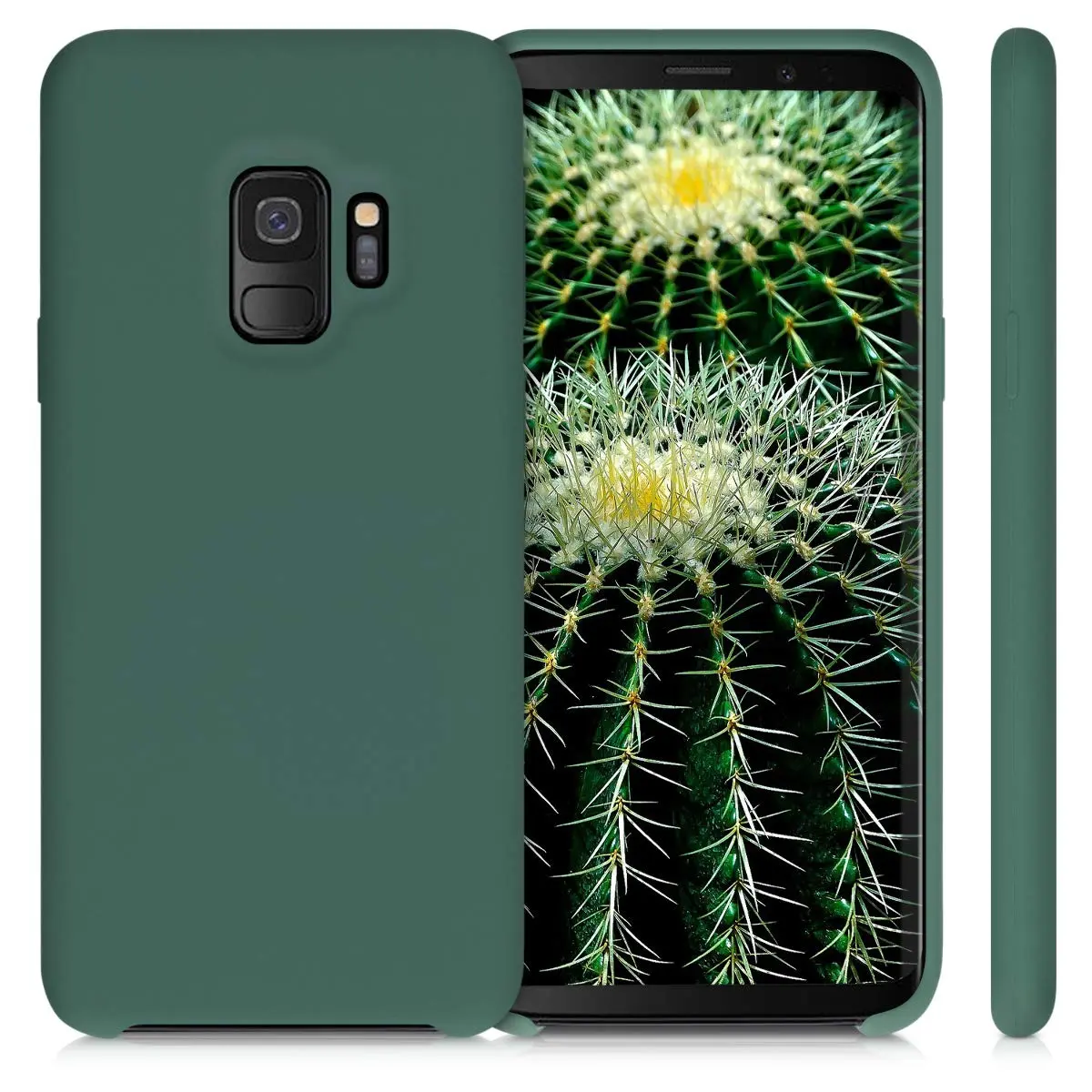 kwmobile Forest Green TPU Silicone Case Compatible with Samsung Galaxy S9 | Soft Finish, Non-Slip Grip - view 5