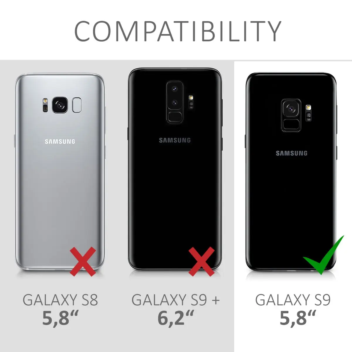 kwmobile Forest Green TPU Silicone Case Compatible with Samsung Galaxy S9 | Soft Finish, Non-Slip Grip - view 6