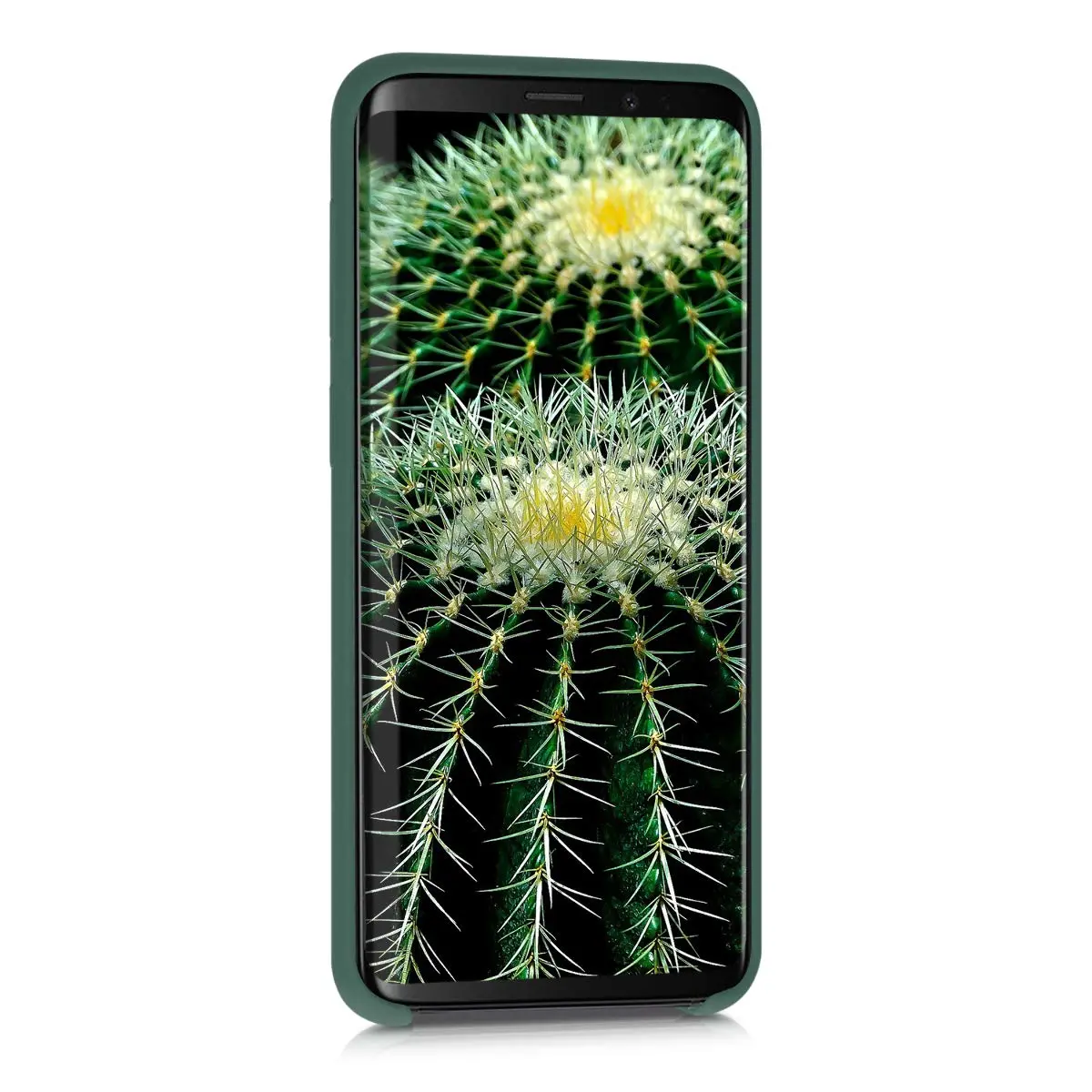 kwmobile Forest Green TPU Silicone Case Compatible with Samsung Galaxy S9 | Soft Finish, Non-Slip Grip - view 2