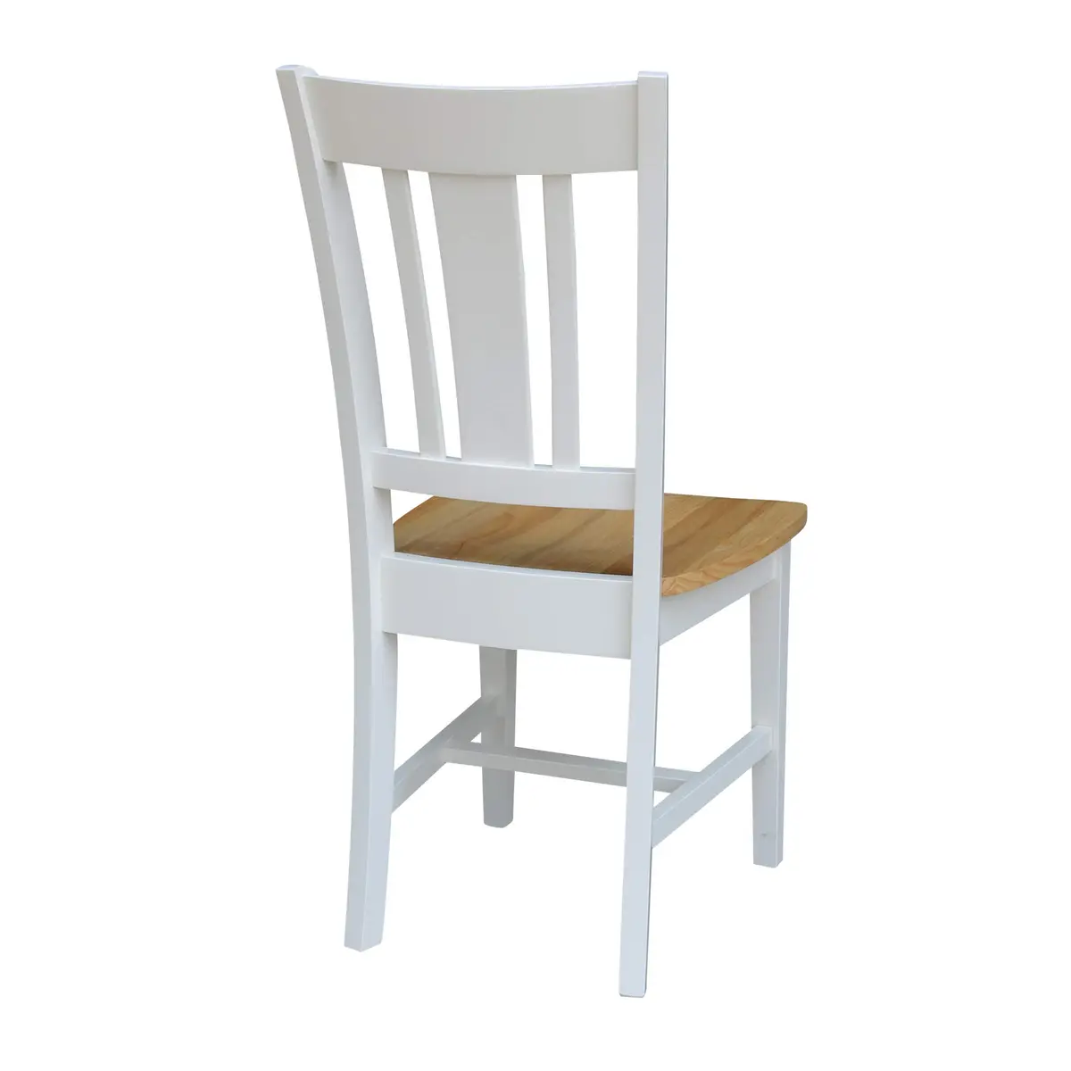 IC International Concepts San Remo Solid Wood Chairs, White/Natural | Classic Dining Comfort - view 6