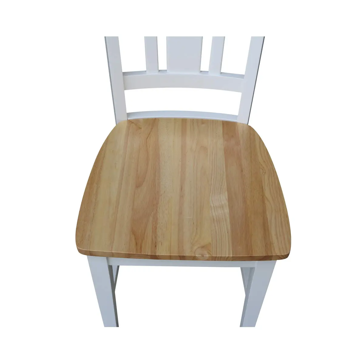 IC International Concepts San Remo Solid Wood Chairs, White/Natural | Classic Dining Comfort - view 7