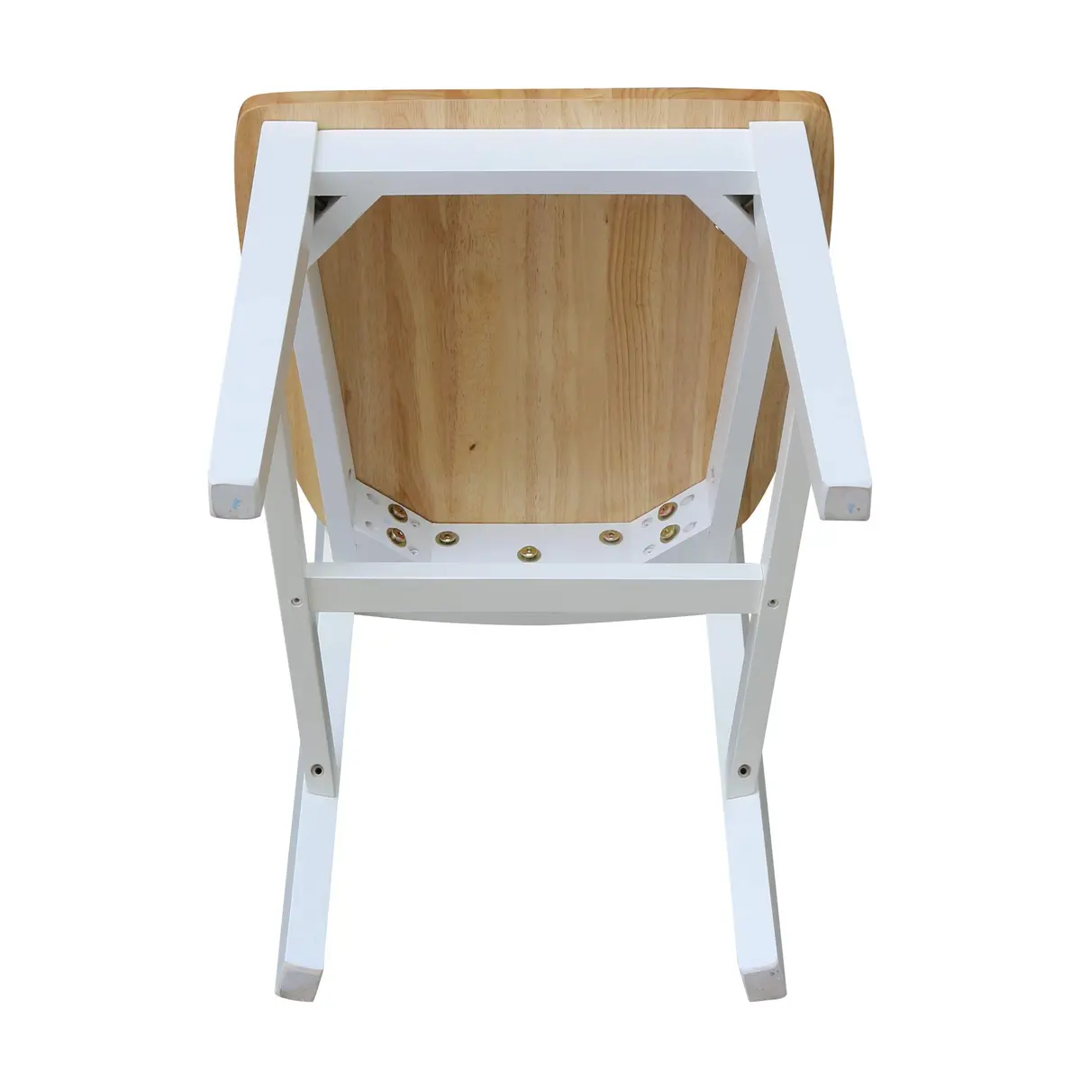 IC International Concepts San Remo Solid Wood Chairs, White/Natural | Classic Dining Comfort - view 8