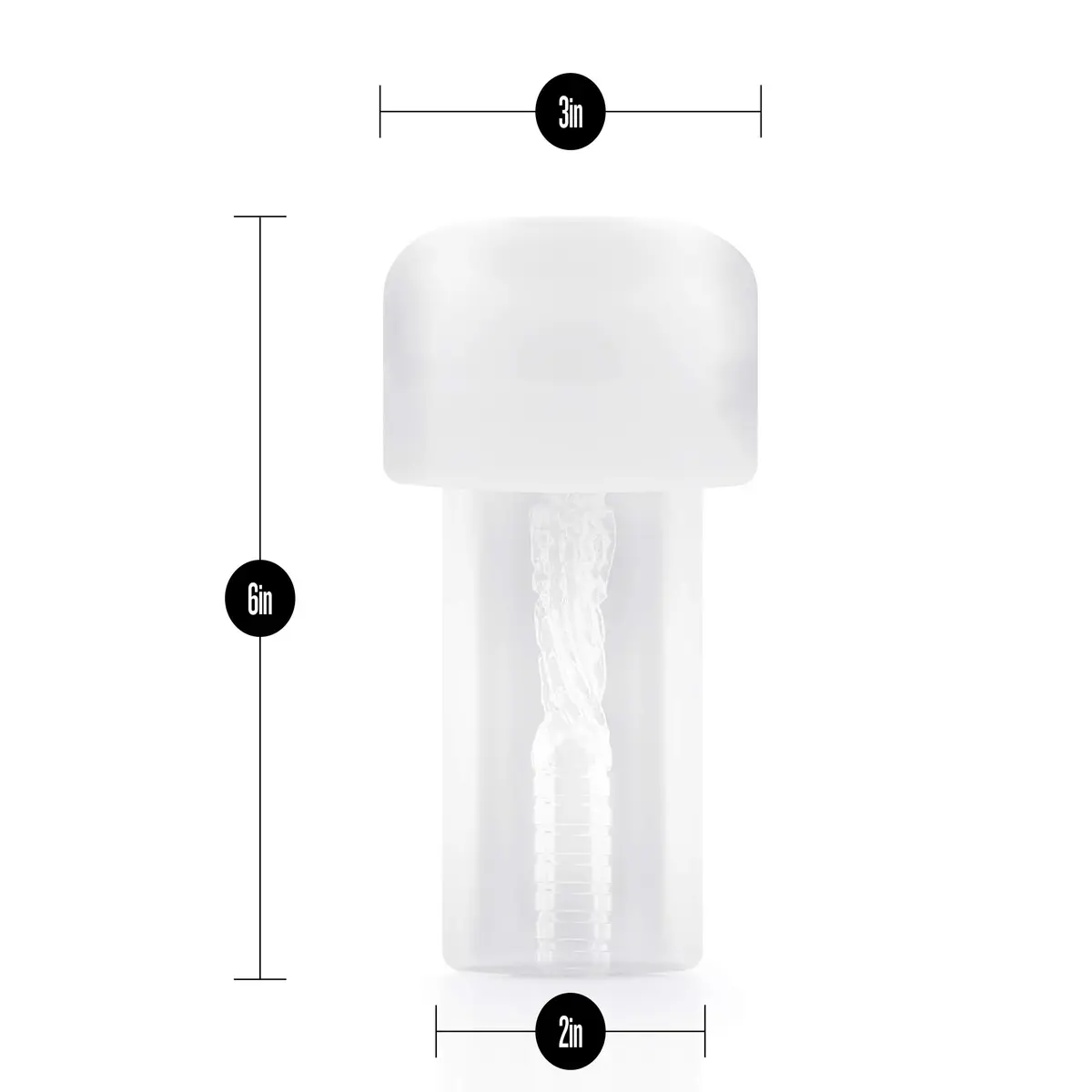 Blush Performance Stroker Penis Pump Sleeve 6.5" | Ribbed Texture for Extra Sensation - view 2
