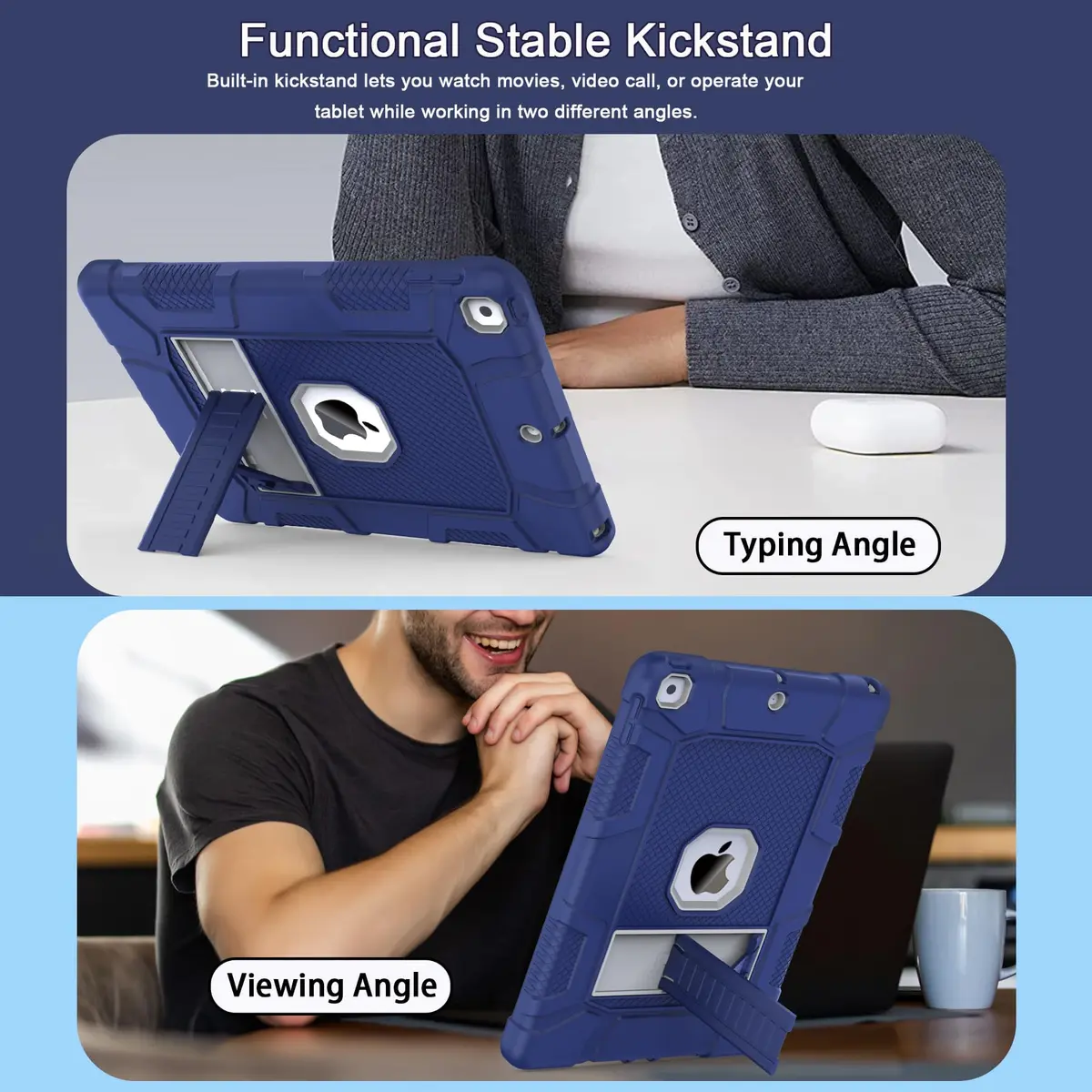rantice iPad 9th/8th/7th Gen Case | Shockproof Rugged Drop Protection with Kickstand (10.2") - view 6