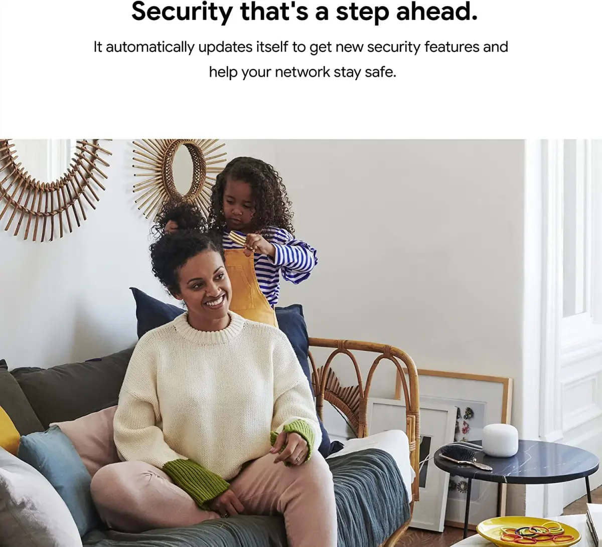 Google Nest Wifi Router and 2 Points - WiFi Extender with Smart Speaker - Works with Google WiFi (3 Pack, Snow) - view 5