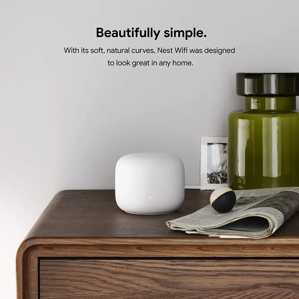 Google Nest Wifi Router and 2 Points - WiFi Extender with Smart Speaker - Works with Google WiFi (3 Pack, Snow) - view 8