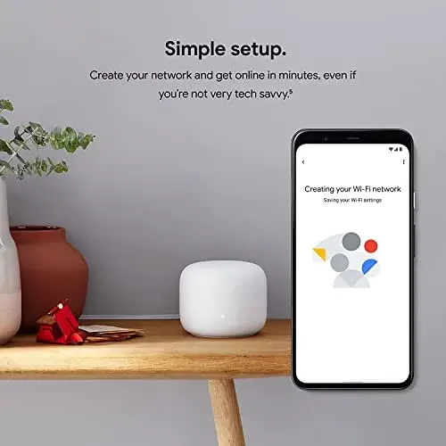 Google Nest Wifi Router and 2 Points - WiFi Extender with Smart Speaker - Works with Google WiFi (3 Pack, Snow) - view 4