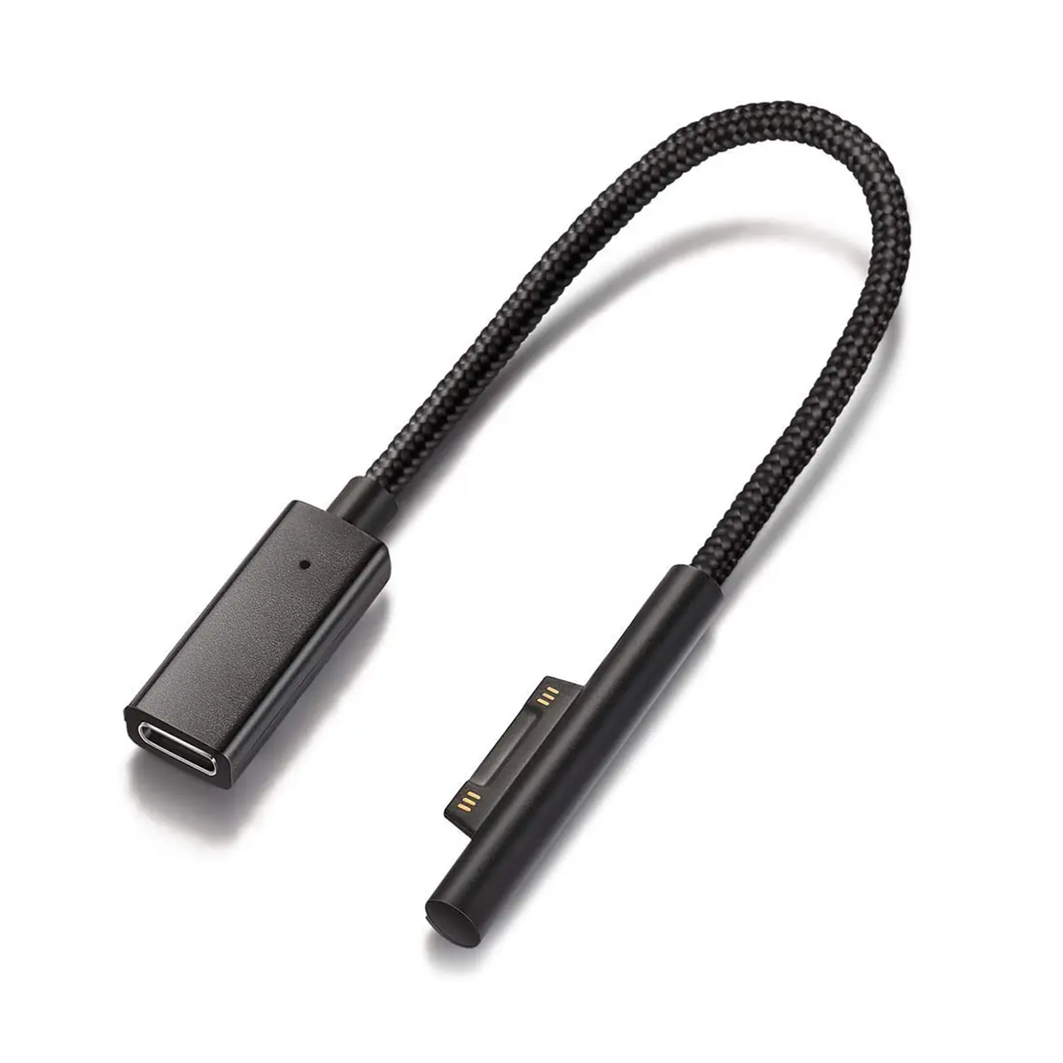 Sisyphy Surface Connect to USB-C Charging Cable 20cm (8in) Nylon | 45W PD Fast Charging for Surface Pro, Laptop, Go, Book - main product image