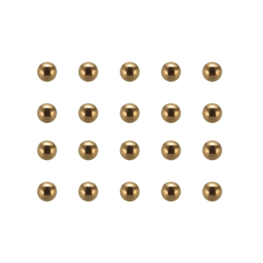 uxcell 6mm Brass Bearing Balls 100pcs | Corrosion-Resistant Precision Metal Balls - main product image