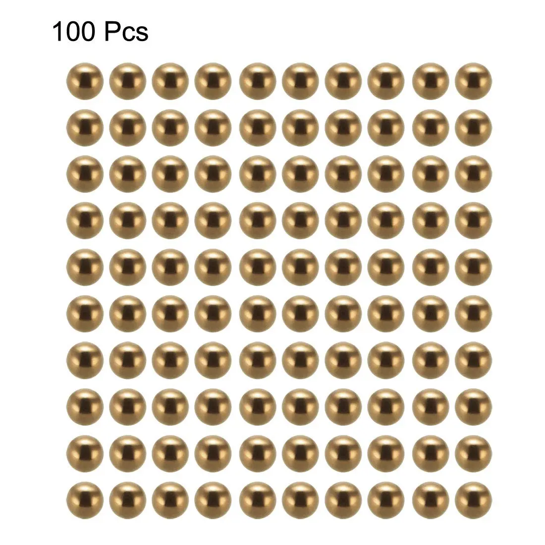 uxcell 6mm Brass Bearing Balls 100pcs | Corrosion-Resistant Precision Metal Balls - view 3