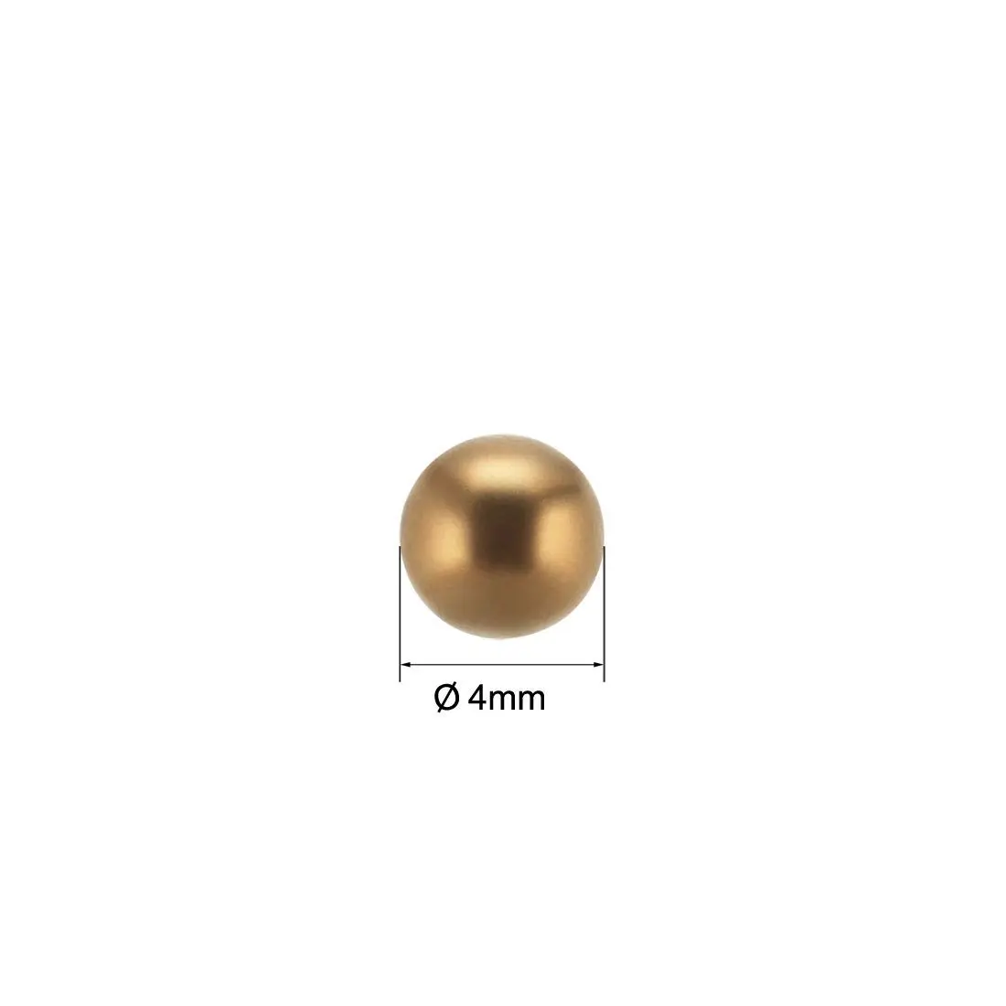 uxcell 4mm Precision Solid Brass Bearing Balls 100pcs | Corrosion-Resistant & High Precision (70-120c) - view 2