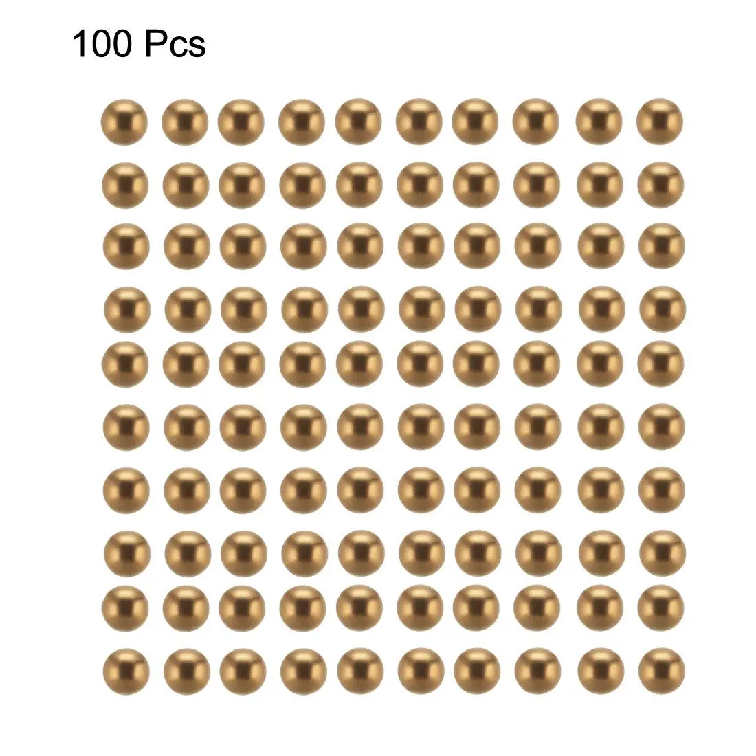 uxcell 4mm Precision Solid Brass Bearing Balls 100pcs | Corrosion-Resistant & High Precision (70-120c) - view 3
