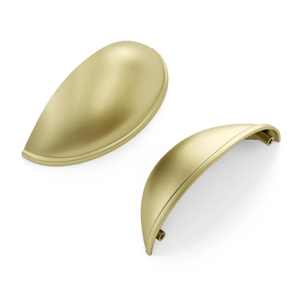 Goldenwarm Light Brass Bin Cup Pulls 3in Hole Centers | Modern Kitchen Hardware (70-120 chars) - main product image