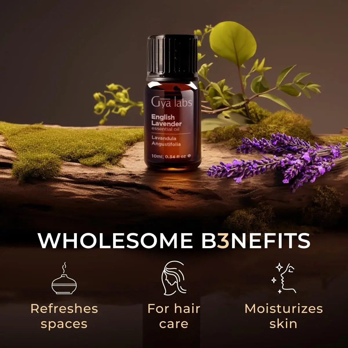 Gya Labs 100% Pure English Lavender Essential Oil, 0.34 Fl Oz (10ml) | Calming Scent for Diffuser & Skin Care - view 5