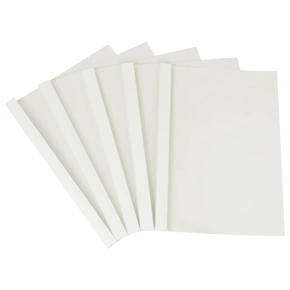 RAYSON TBC3-25-W Thermal Binding Covers 1/8" (3.2mm) 25 Pack | Holds 28 Sheets, PVC Transparent Front, Glossy White Back - main product image