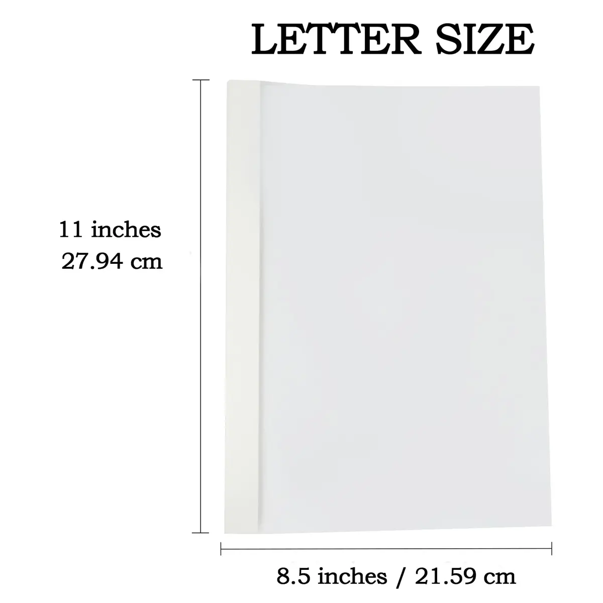 RAYSON TBC2-25-W Thermal Binding Covers 1/16 Inch White Holds 15 Sheets | Elegant Document Binding - view 3
