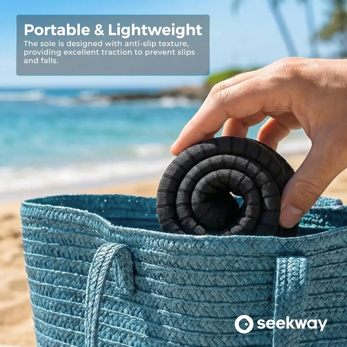 SEEKWAY Water Shoes Women Men Adult Quick-Dry Aqua Socks Non Slip Black SK002(U) | 330g (0.73lb) - view 6