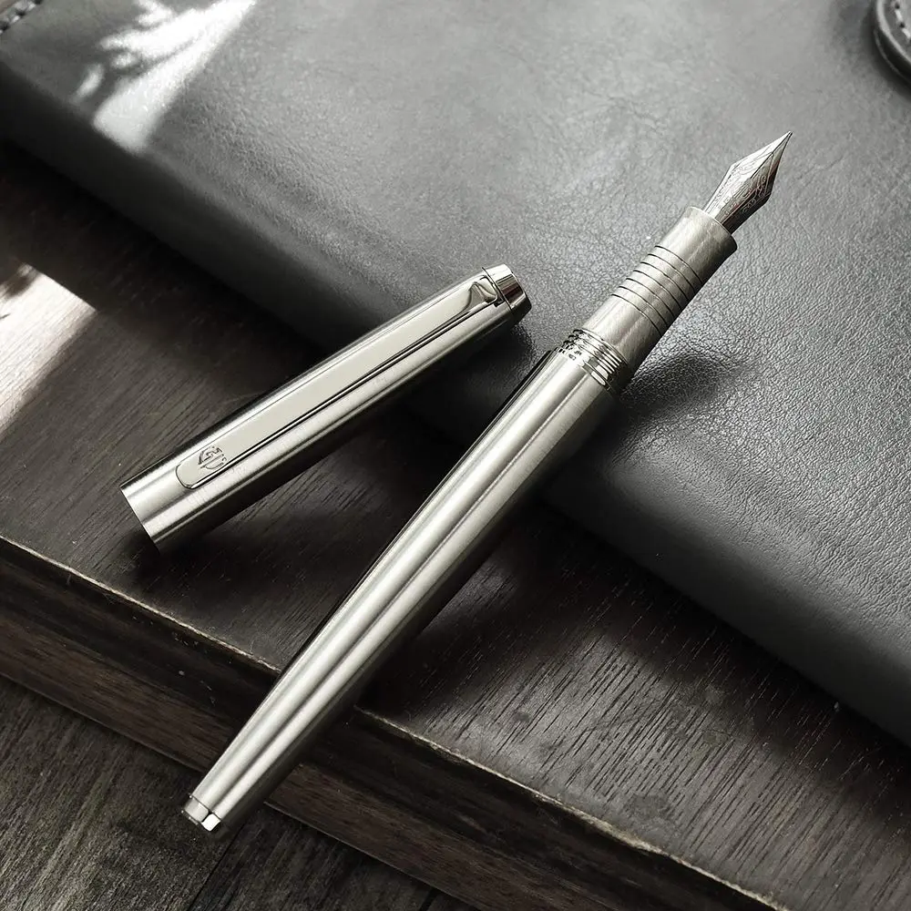 Lanxivi Fountain Pen Iridium Fine Point with Converter & Metal Box | Premium Stainless Steel Writing Instrument - view 9