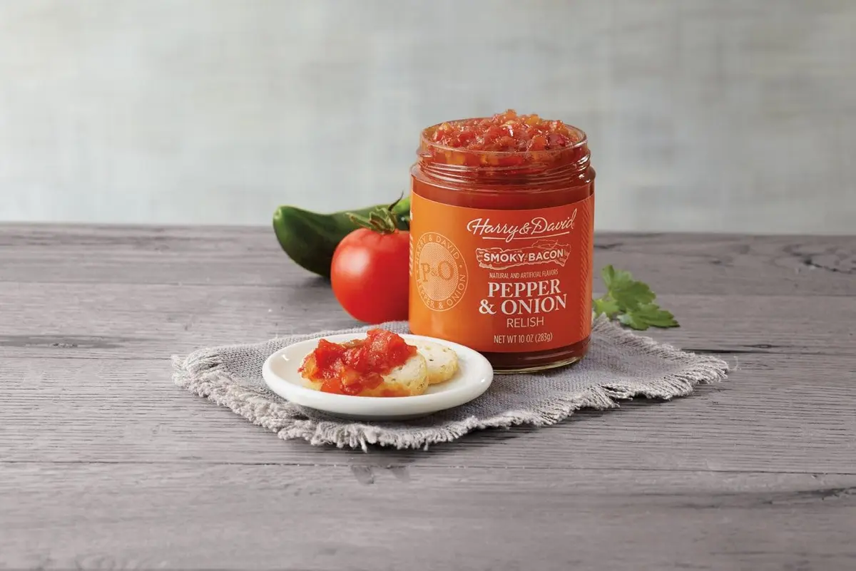 Harry & David Bacon Pepper & Onion Relish 10 oz | Classic American Flavor for Burgers & Hot Dogs - view 2
