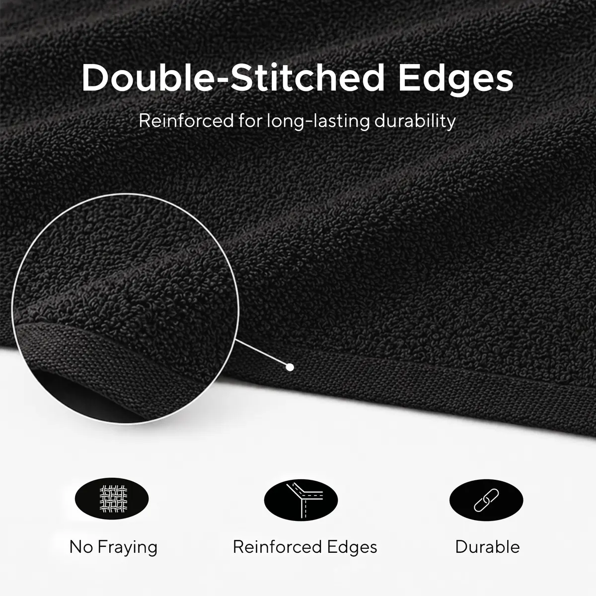 Veteran Textile Towels Luxury Turkish Cotton Towel Set 6 Pieces | Soft, Absorbent & Quick-Drying for Bathroom & Kitchen - view 3