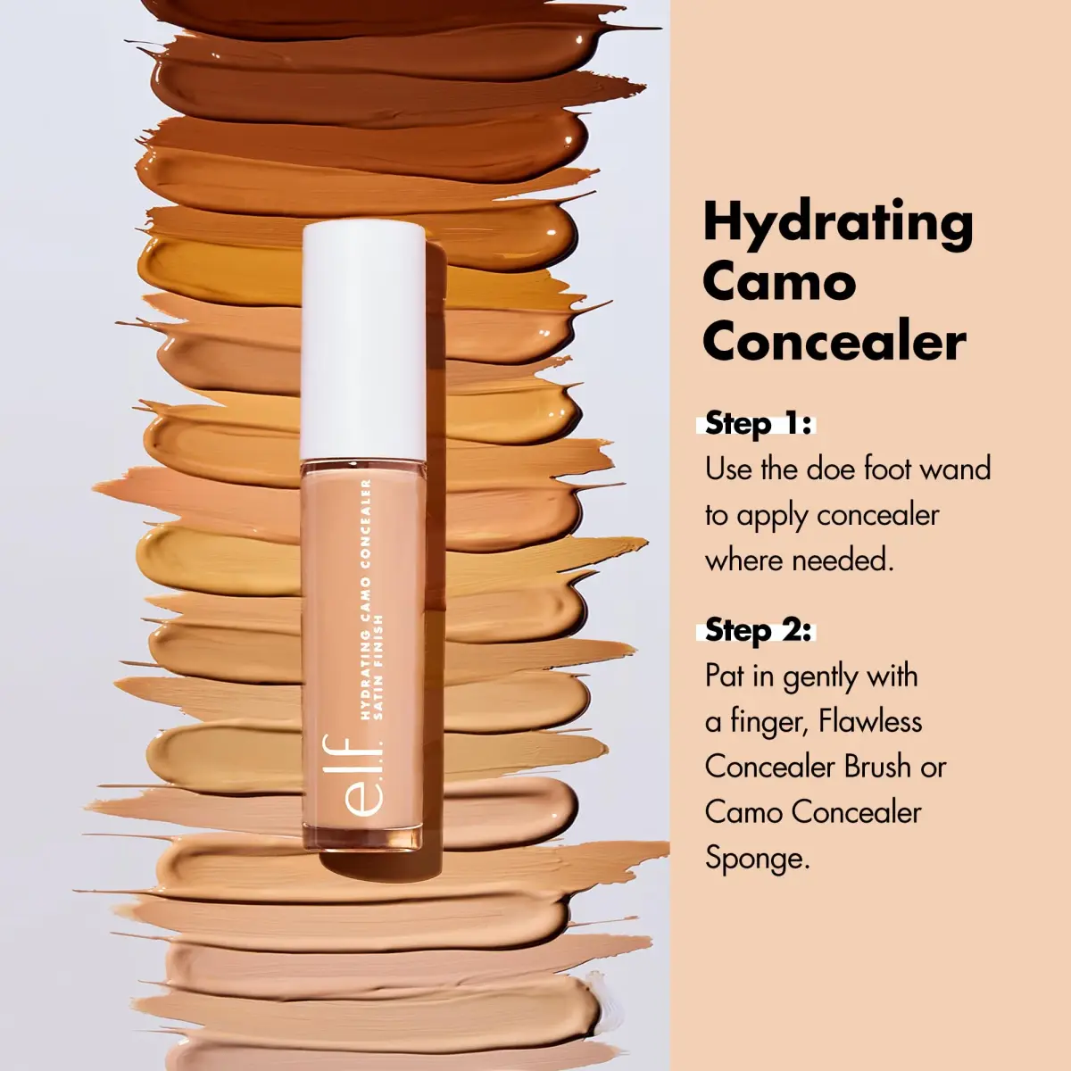 e.l.f. Hydrating Camo Concealer Light Ivory 6ml (0.2 Fl Oz) | Full Coverage Satin Finish - view 3