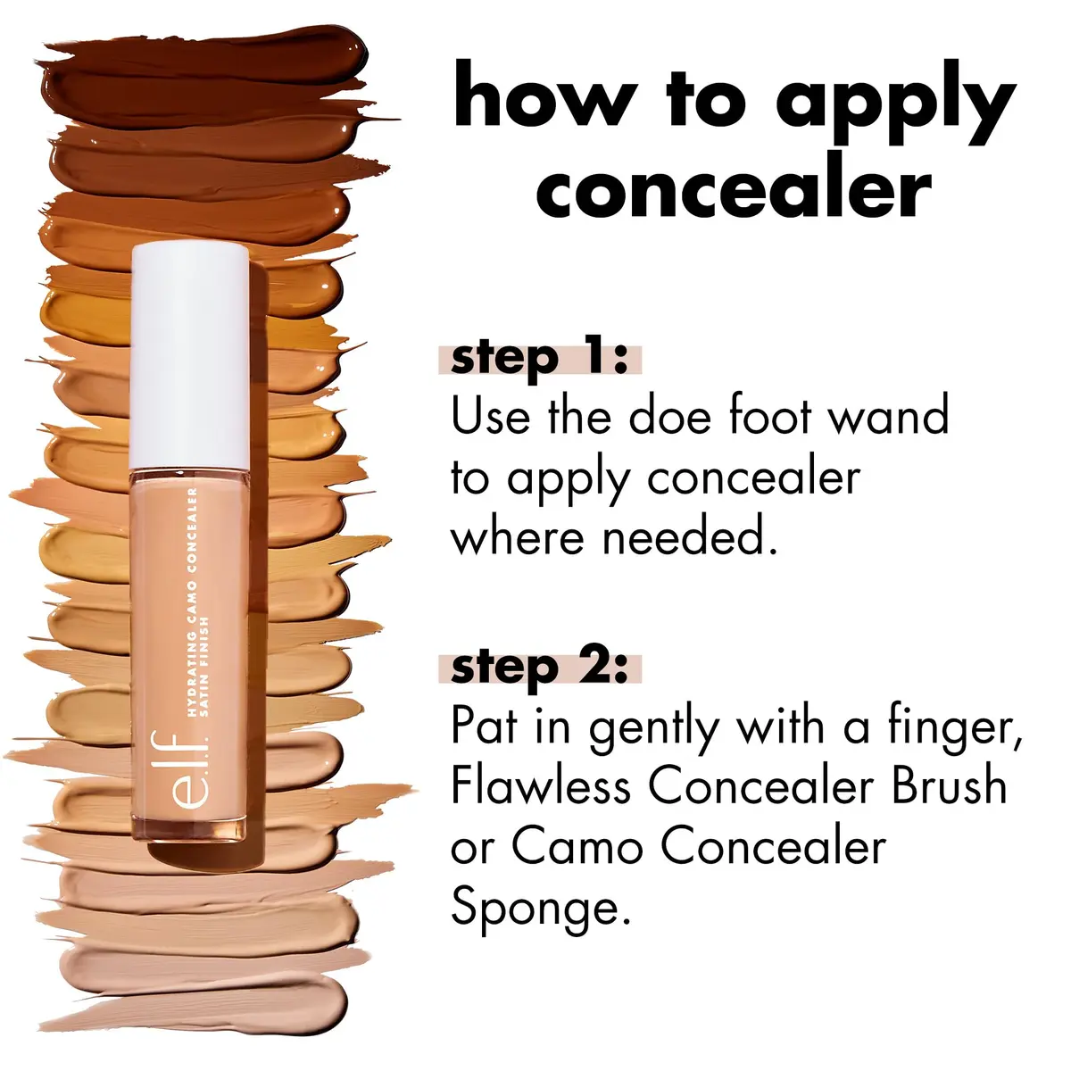 e.l.f. Hydrating Camo Concealer Full Coverage 0.2 Fl Oz | Satin Finish, Hydrating Formula - view 5