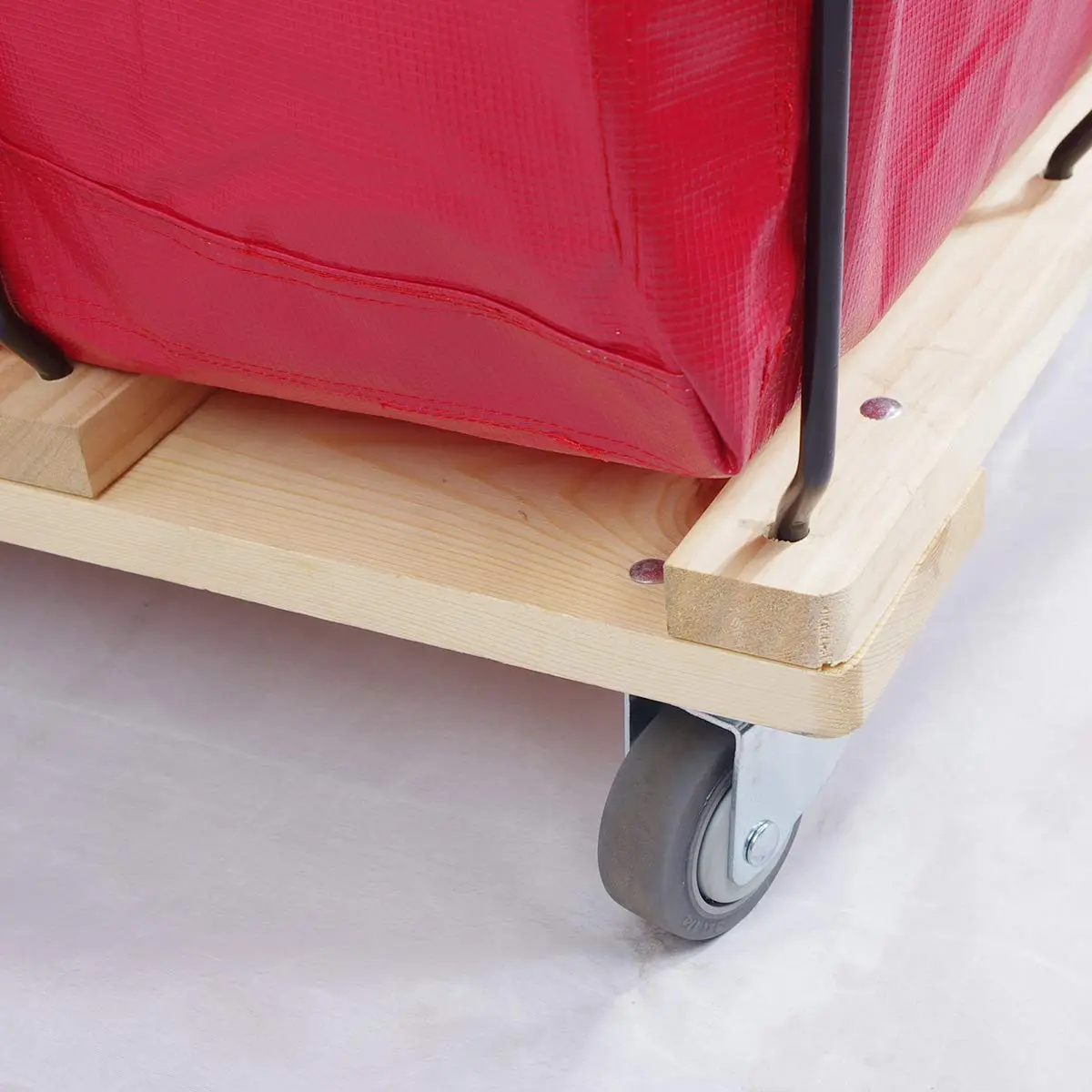 HIGOOD 12 Bushel Vinyl Basket Truck | Industrial Heavy Duty Service Cart with 600 lb Capacity - view 5