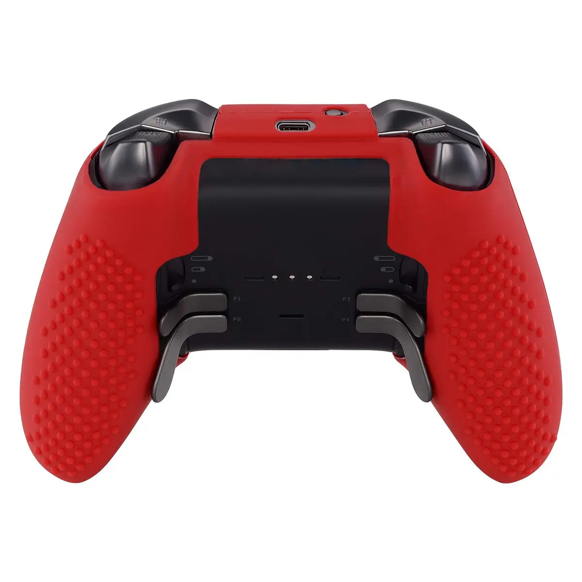 eXtremeRate PlayVital Red Anti-Slip Silicone Cover for Xbox Elite Series 2 | Controller Protective Case with Thumb Caps - view 6
