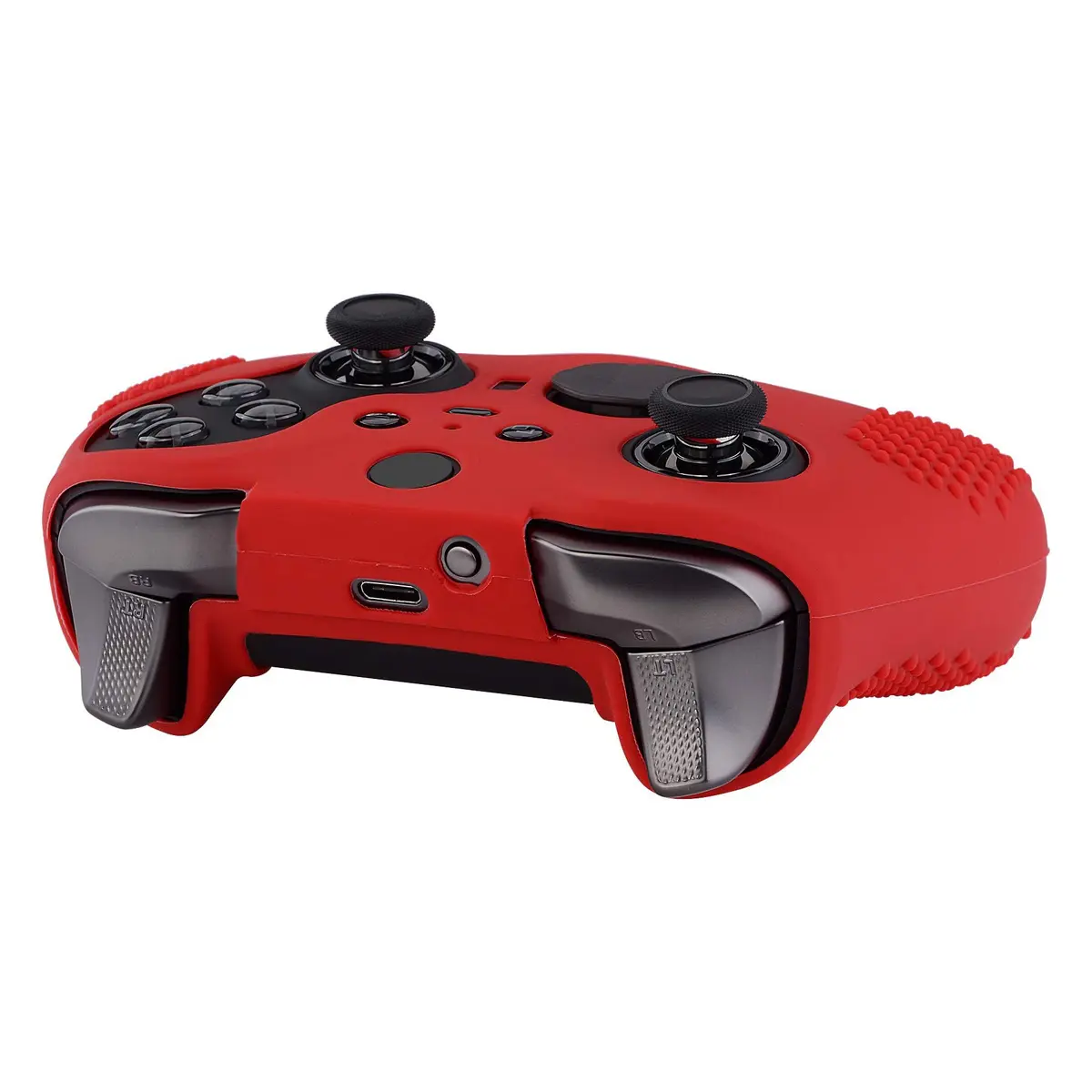 eXtremeRate PlayVital Red Anti-Slip Silicone Cover for Xbox Elite Series 2 | Controller Protective Case with Thumb Caps - view 7