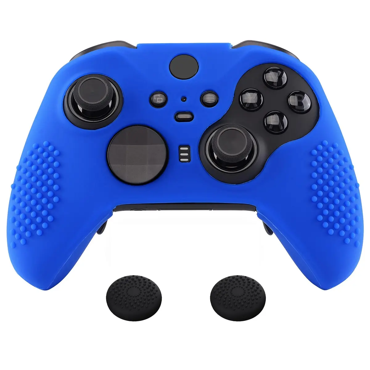 eXtremeRate PlayVital Blue Anti-Slip Silicone Cover for Xbox Elite Series 2 | Controller Protective Case with Thumb Caps - main product image
