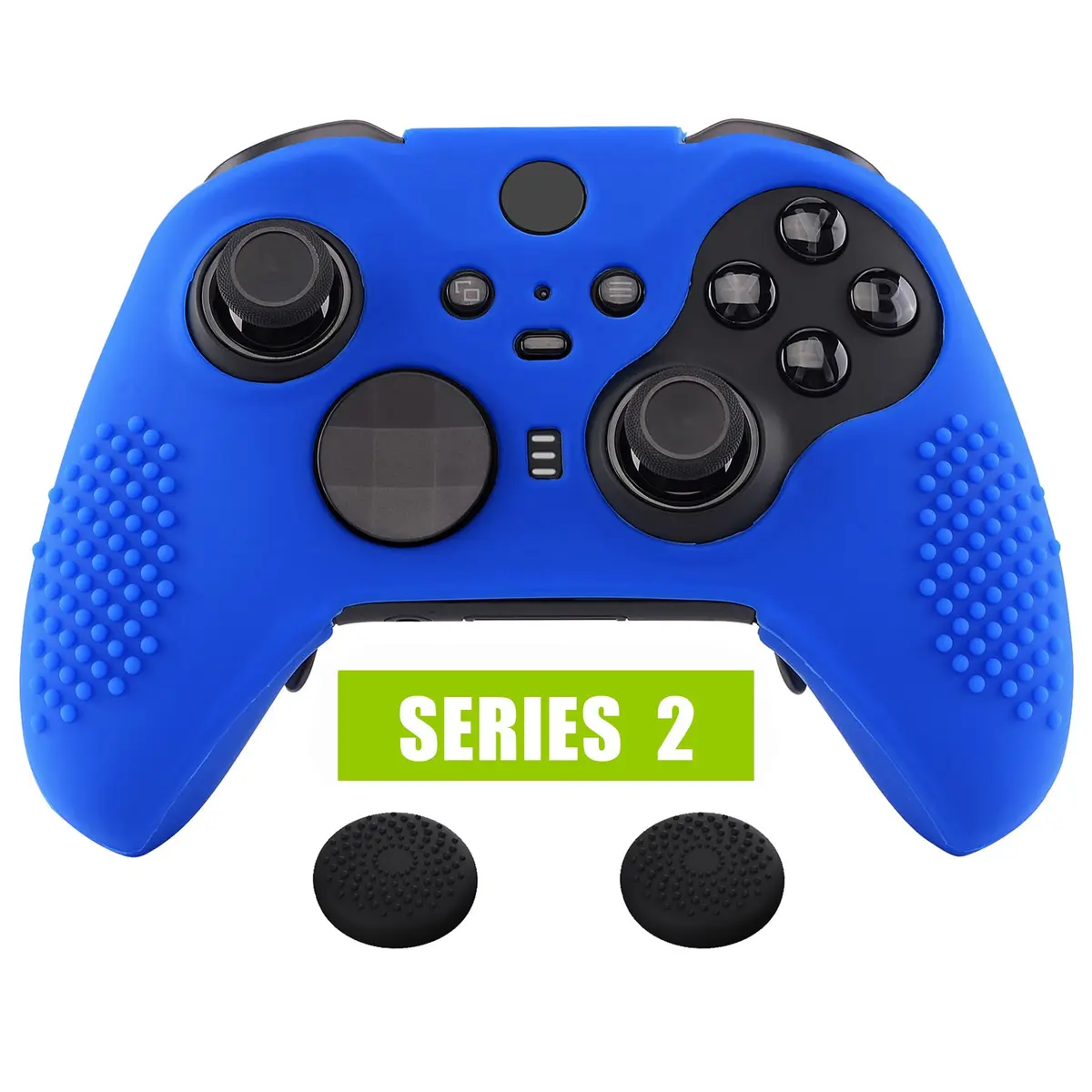 eXtremeRate PlayVital Blue Anti-Slip Silicone Cover for Xbox Elite Series 2 | Controller Protective Case with Thumb Caps - view 9