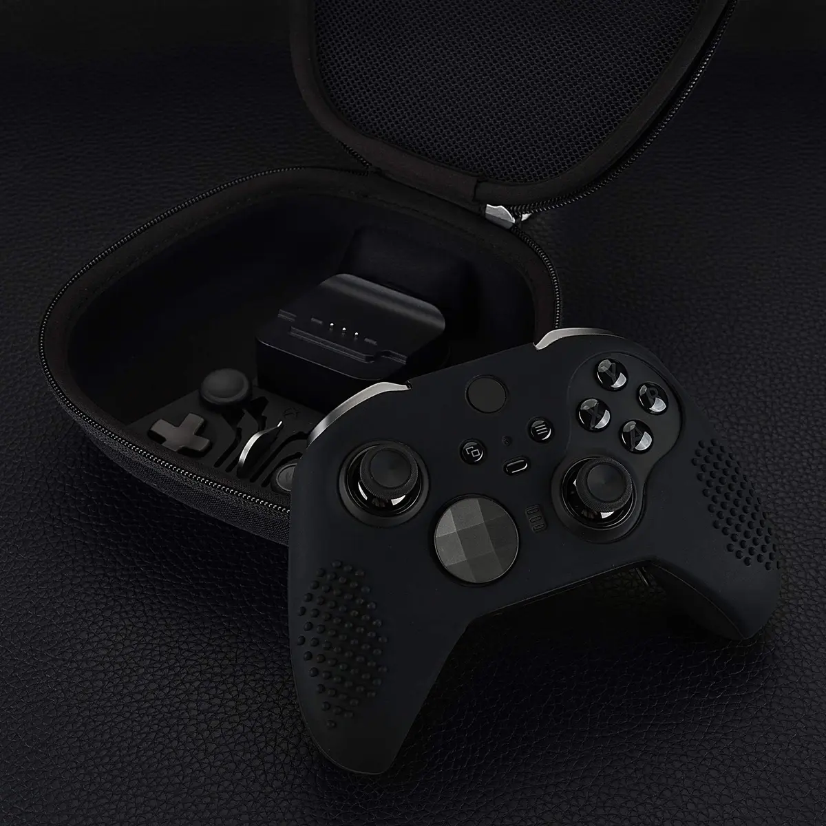 eXtremeRate PlayVital Black Controller Cover for Xbox Series 2 | Anti-Slip Silicone Skin (70-120 chars) - view 3