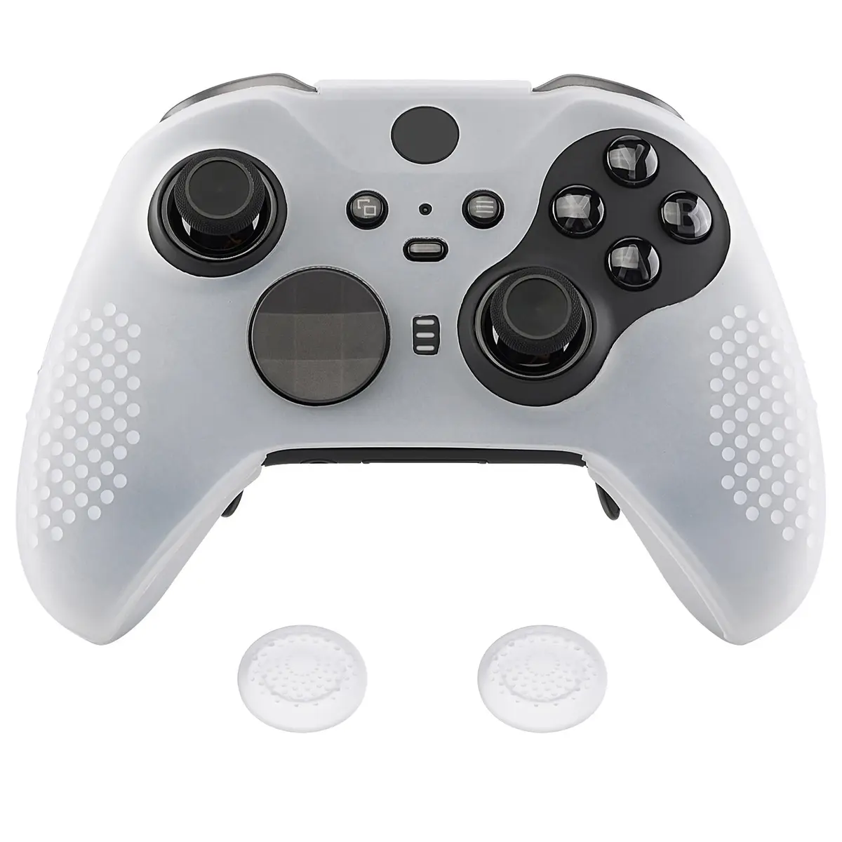 eXtremeRate PlayVital Semi-Transparent Clear Silicone Cover for Xbox Elite Series 2 | Anti-Slip Controller Skin (100 words) - main product image