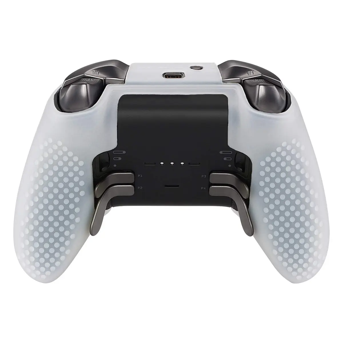 eXtremeRate PlayVital Semi-Transparent Clear Silicone Cover for Xbox Elite Series 2 | Anti-Slip Controller Skin (100 words) - view 7