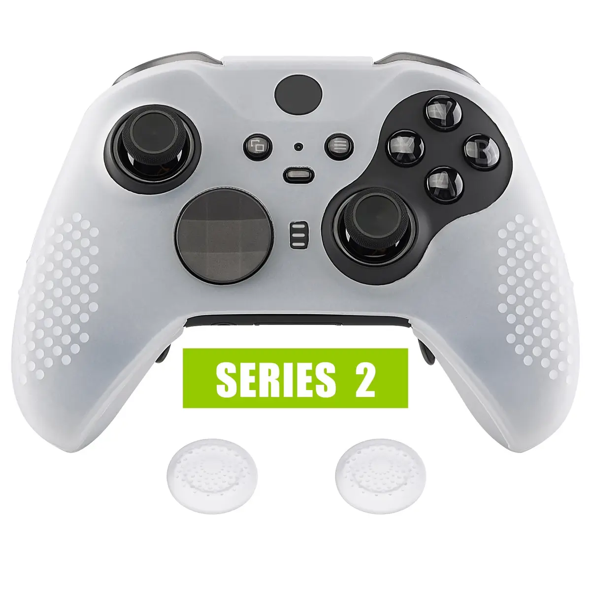 eXtremeRate PlayVital Semi-Transparent Clear Silicone Cover for Xbox Elite Series 2 | Anti-Slip Controller Skin (100 words) - view 3