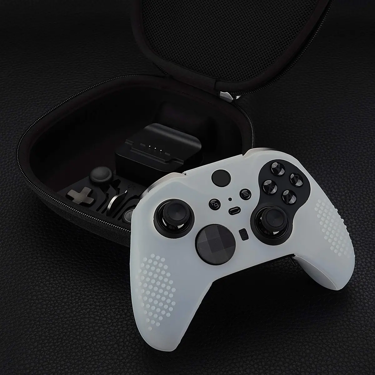 eXtremeRate PlayVital Semi-Transparent Clear Silicone Cover for Xbox Elite Series 2 | Anti-Slip Controller Skin (100 words) - view 4