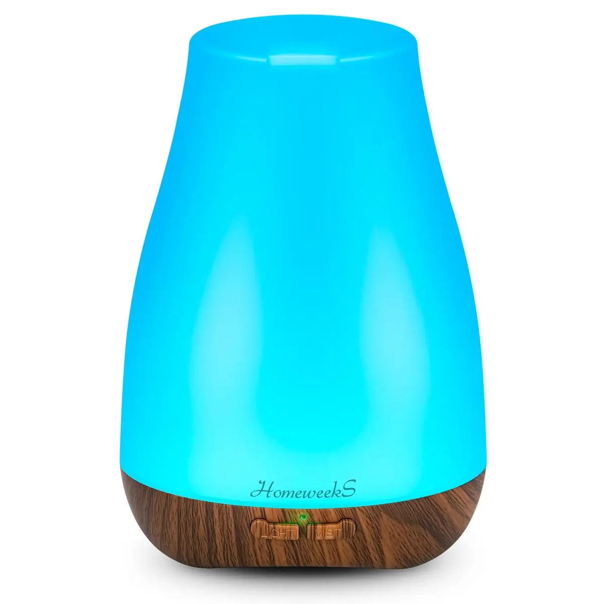 Homeweeks 100ml Essential Oil Diffuser | Ultrasonic Cool Mist with 7 Color LED Light - main product image