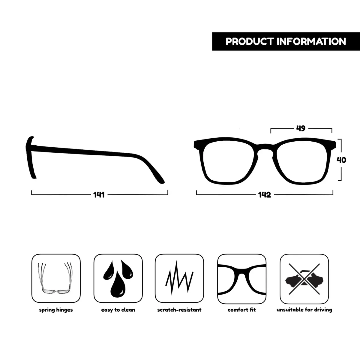 OPULIZE BEX Reading Glasses for Women & Men, Large Designer Style +3.00 Diopters (2-Pack) | Oversized Square Frames with Spring Hinges - view 6