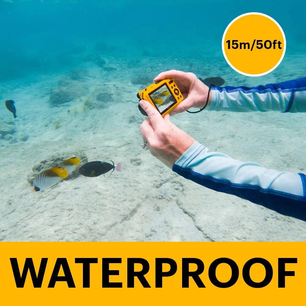 KODAK PIXPRO WPZ2 Waterproof Digital Camera - 16MP, 4X Optical Zoom, Yellow | 15m Waterproof, 1080p HD Video - view 5