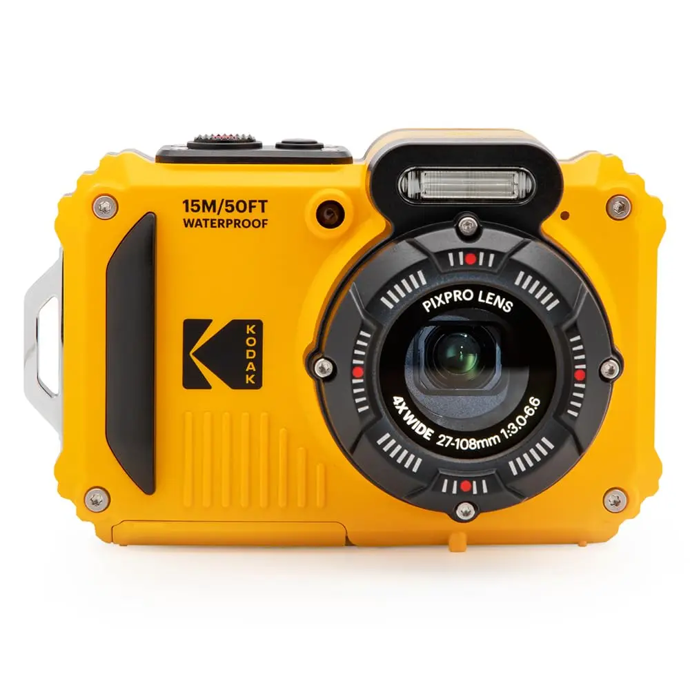 KODAK PIXPRO WPZ2 Waterproof Digital Camera - 16MP, 4X Optical Zoom, Yellow | 15m Waterproof, 1080p HD Video - main product image