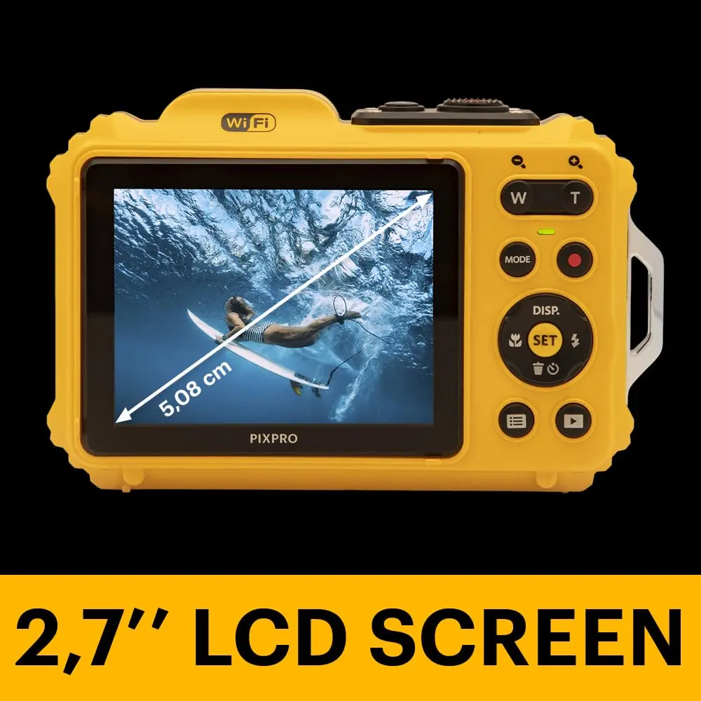 KODAK PIXPRO WPZ2 Waterproof Digital Camera - 16MP, 4X Optical Zoom, Yellow | 15m Waterproof, 1080p HD Video - view 7