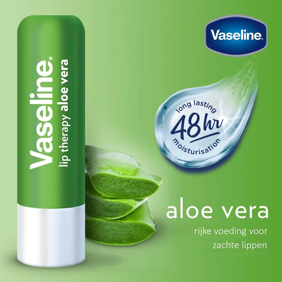 Vaseline Aloe Fresh Lip Therapy Stick 0.16 oz | Soothing Aloe & Vitamin E Hydration - view 3