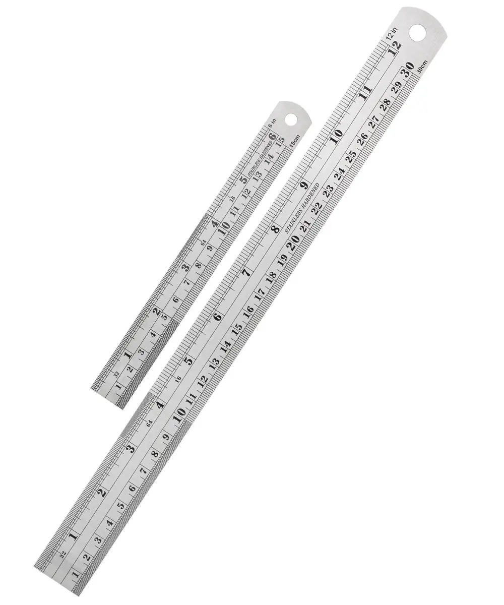 Mr. Pen Metal Straight Edge Ruler Set 15 cm (6 Inch) & 30 cm (12 Inch) | Accurate Markings for Precision - main product image