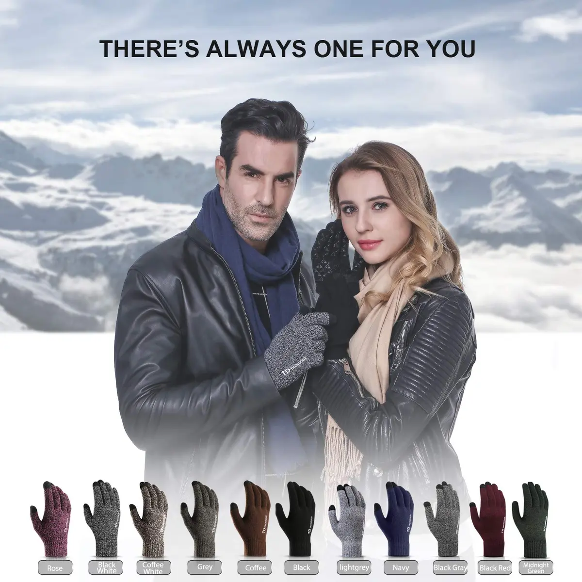 TRENDOUX Winter Gloves for Men Women | Touch Screen Knit Gloves in Black Gray, M - view 6