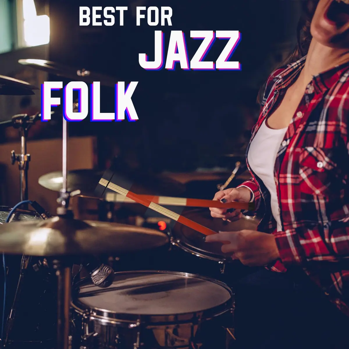 LALAOKS Red Bamboo Drumsticks Pair | Natural Bamboo & Rubber, Skewed Tips for Jazz & Folk Music - view 5