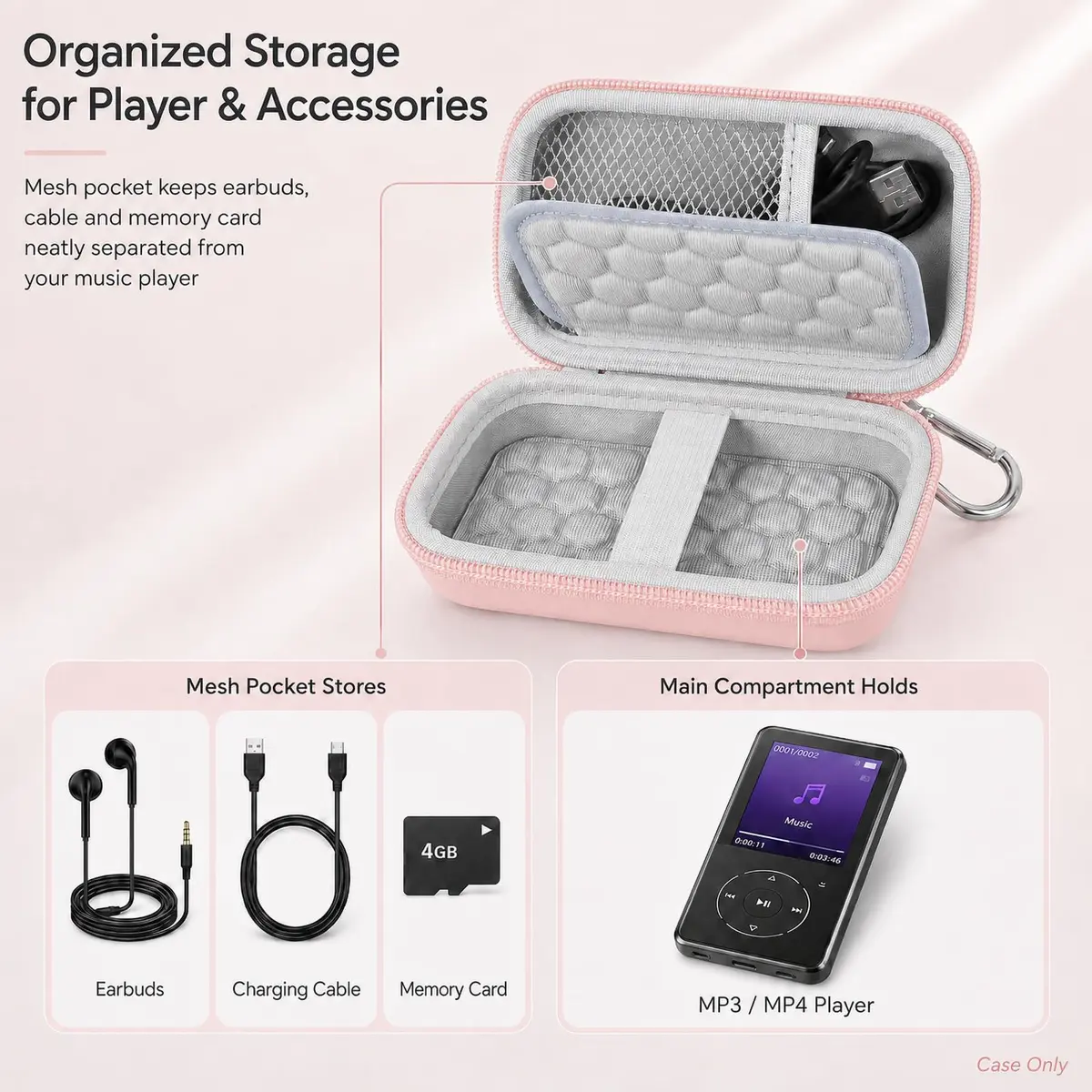 Comecase Hard MP3 MP4 Player Case for Luoran/for Innioasis/for TIMMKOO | Compact, Durable & Organized - view 2