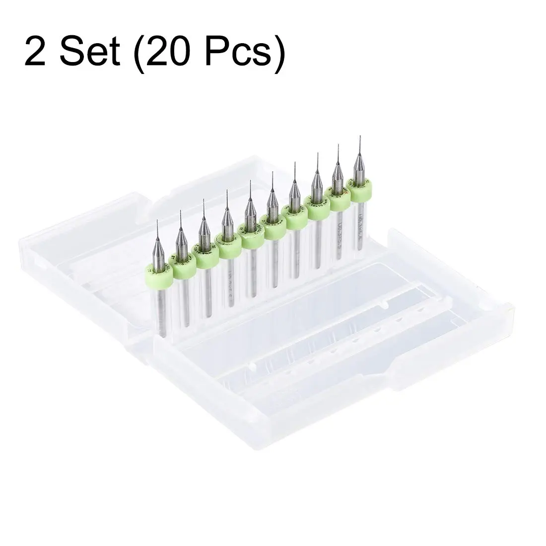 uxcell 0.3mm Tungsten Carbide PCB Drill Bits 38mm (1.5") L, 3mm (1/8") Shank, 20-Piece Set | Precision Micro Drilling for Electronics & Crafts - view 3