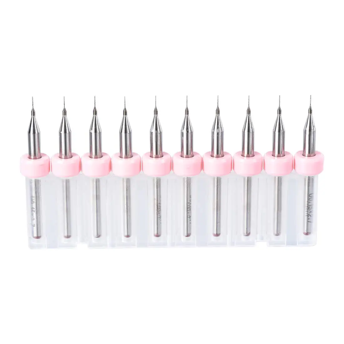 uxcell 0.15mm Tungsten Carbide PCB Micro Drill Bits 3mm (1/8") Shank, 38mm Length | 10 Pcs Set for Electronics & Woodworking - main product image